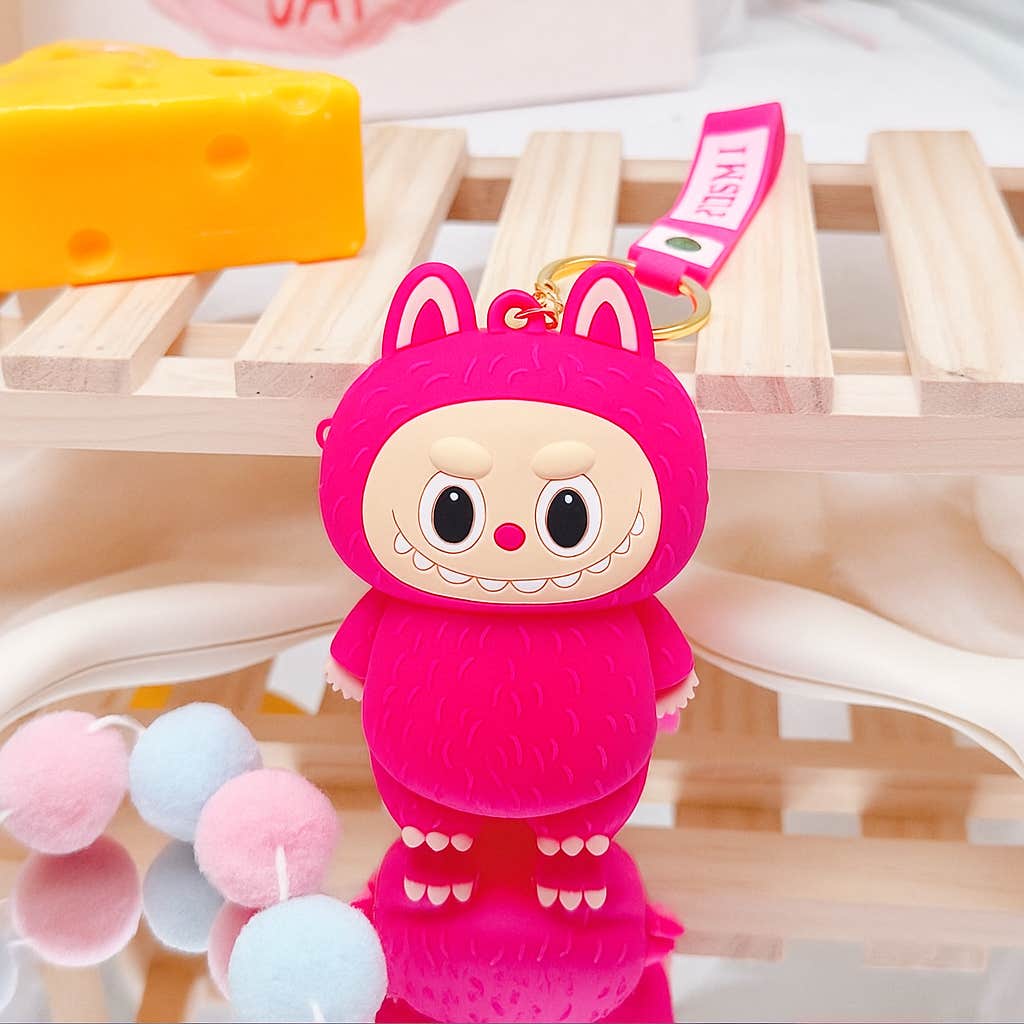 Silicone Coins Holder & Keychain - Labubu