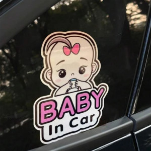  Letter Baby Graphic Reflective Car Sticker 1