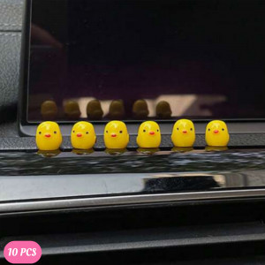 10pcs Mini Chicken Design Car Ornament