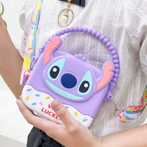 Silicone Handbag & Cross For Kids - Stitch 