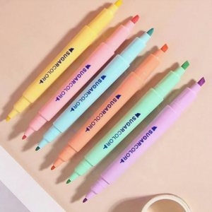 6pcs Color Soft Tip Highlighter Pen Set