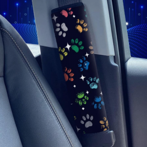 Star & Dog Paw Print Seat Belt Shoulder Pad