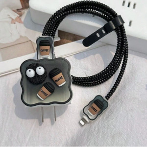 Set Of 5pcs 3D Coffee Biscuit  Data Cable Protector Iphone