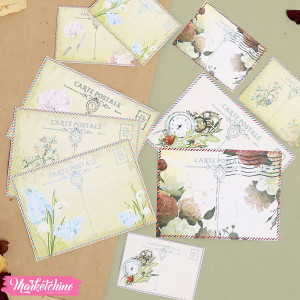 Set Of 10Pcs OF Postcards - Flower