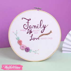 Embroidery Tableau - Family 