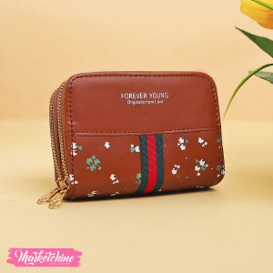 Leather Wallet - Flower