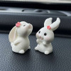 2pcs Cute Miniature Bunny Car Ornaments