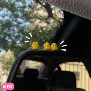 10pcs Mini Chicken Design Car Ornament