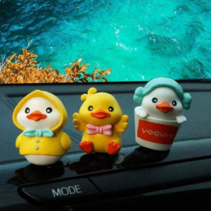 3pcs Cute Duck Car Ornament 