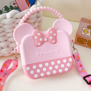 Silicone Handbag & Cross For Kids - Minnie Mouse  