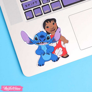 Laptop Sticker - Stitch & Lilo