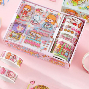 Is That The New Kawaii 1roll Floral & Bow Graphic Washi Tape,Cute  Decorative Masking Tape ??