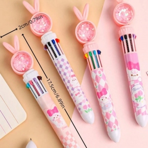 1pc Multicolor Cute Rabbit Ballpoint Pen Random