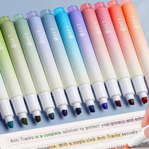 12pcs Colorful Fluorescent Highlighter With 4mm Chisel Tip