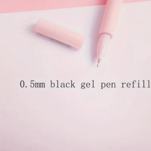 1Pc Random Cute Flamingo Design Pen, Black 0.5 mm
