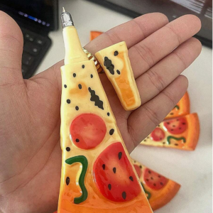 1pc Pizza Shaped Simulation Ballpoint Pen