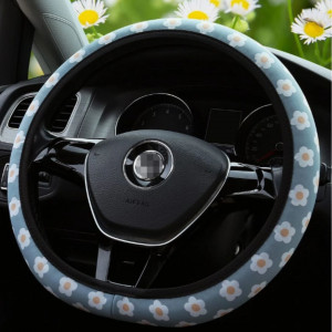 Floral Print Car Steering Wheel Cover