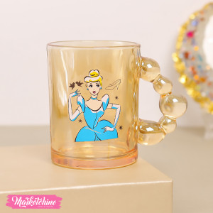 Glass Mug For Cold Drink - Cinderella