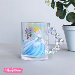 Glass Mug For Cold Drink - Cinderella