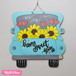 Wooden Painted Tableau - Home Sweet Home