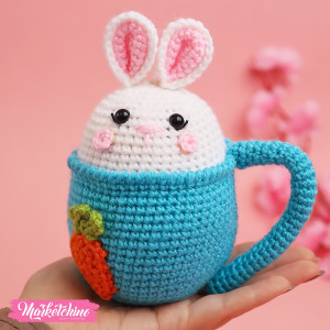 Doll-Crochet-Rabbit In Cup (14 cm )