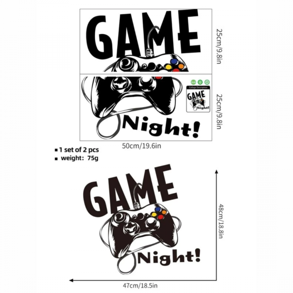 Sticker Gamer joystick - Full hd print