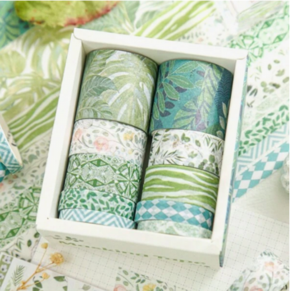 10 Rolls Washi Tape Set Foil Floral Decorative Masking Paper Sticker for  Craft Scrapbook Journal DIY Gift Wrapping 