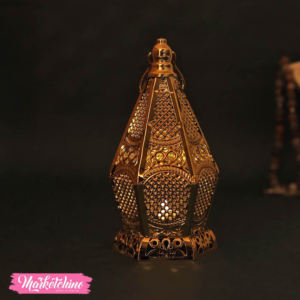 فانوس معدن بإضاءة  (19 سم)
