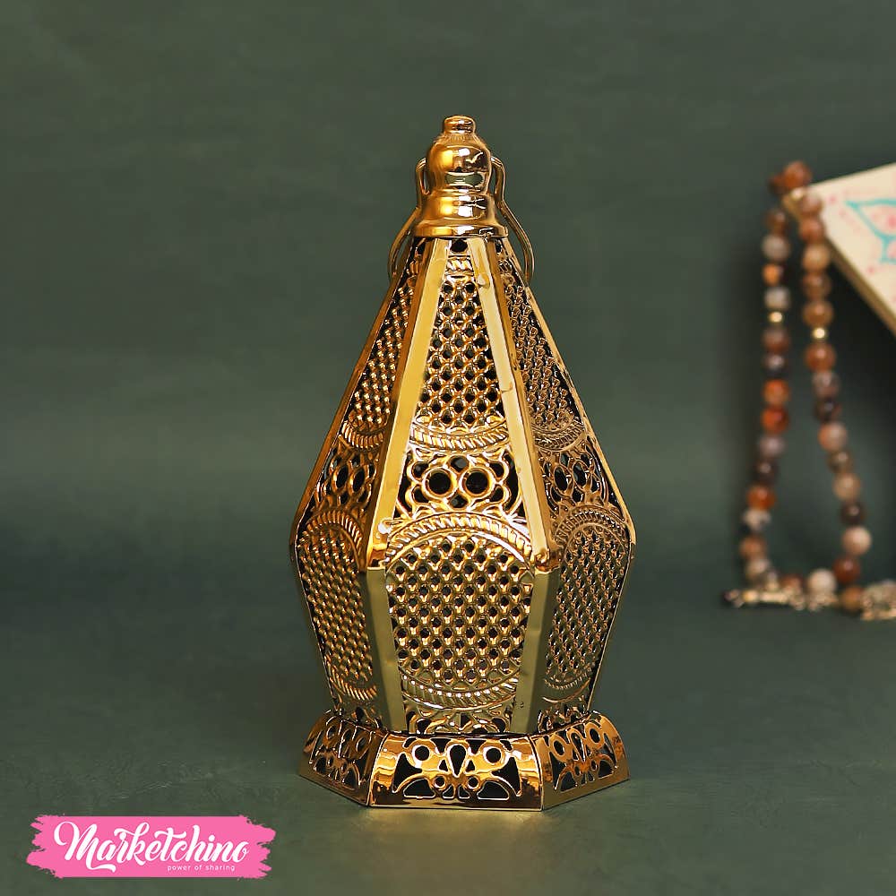 فانوس معدن بإضاءة  (19 سم)