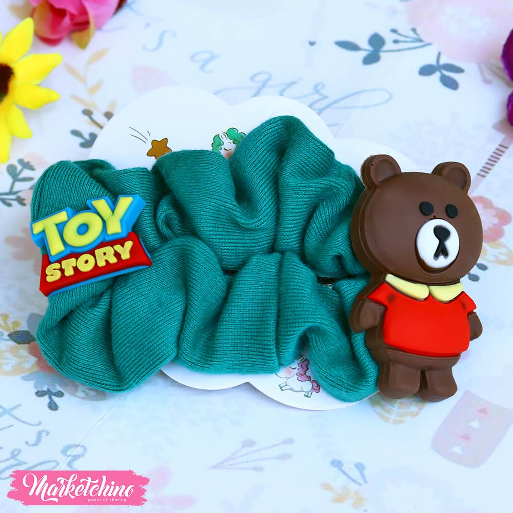 Textile Hairclips-Bear