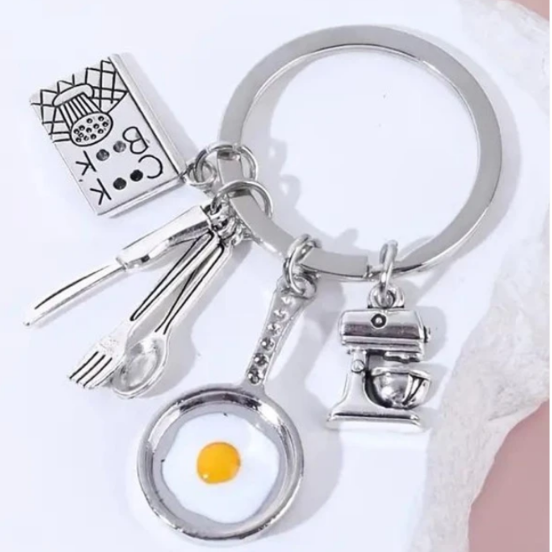 Fried Egg Keyring / Novelty Fried Egg Keyring / Fried Egg Bag 