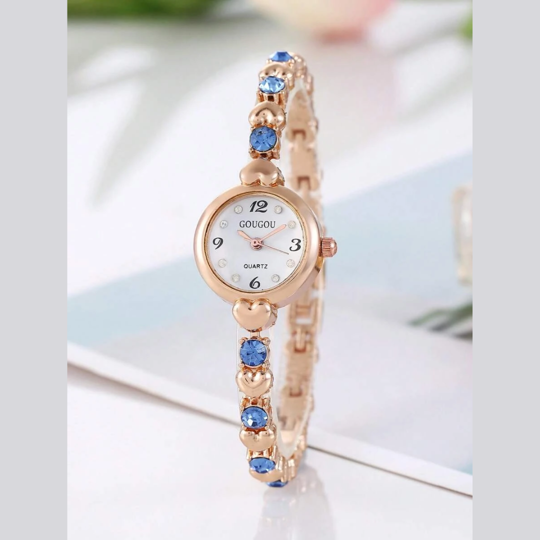 Women Rose Gold Round Dial Quartz Watch Buy best Handmade