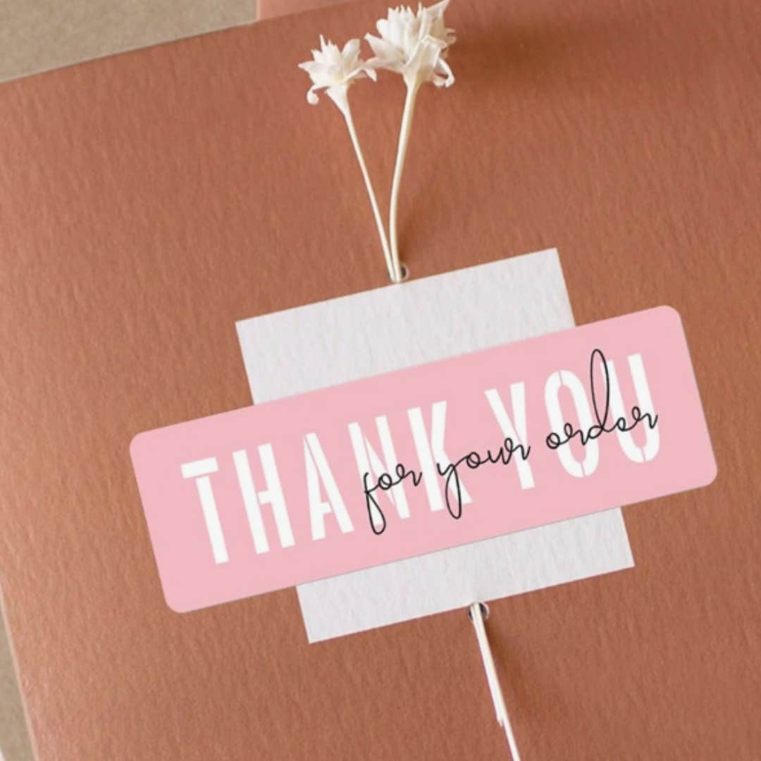120pcs Floral Design Thank You Stickers For Gift Boxes