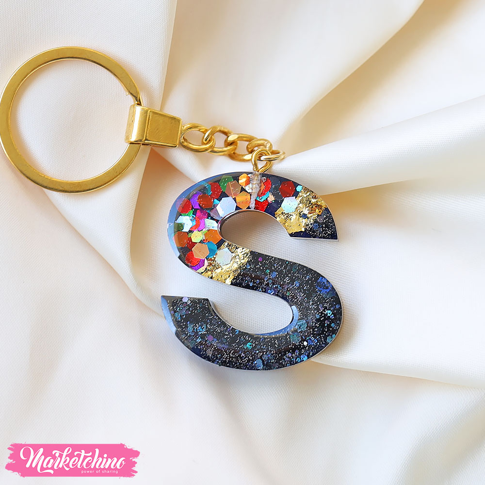 Resin Keychain-Letter S - Buy best Handmade Products in Egypt with best ...