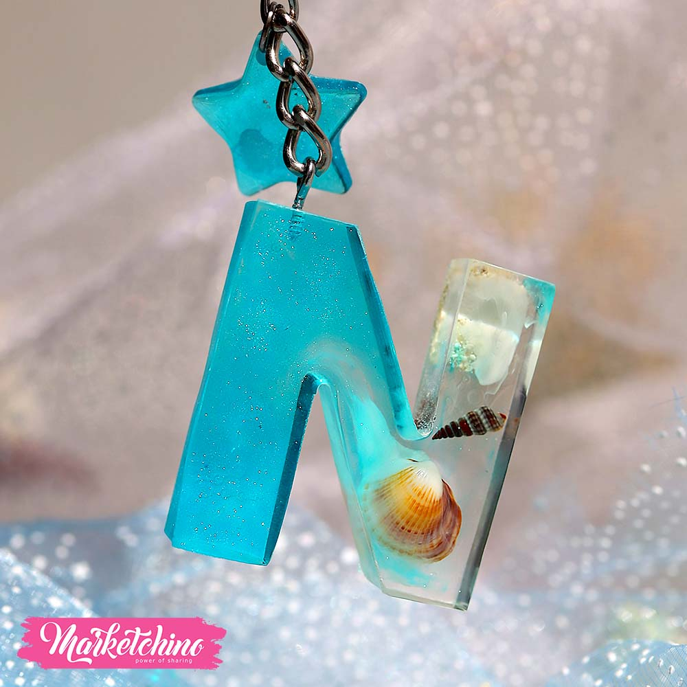 resin-keychain-letter-n-buy-best-handmade-products-in-egypt-with-best