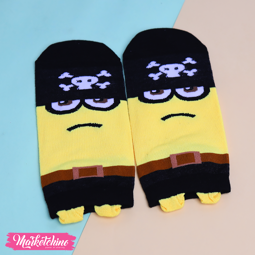 Foot Socks-Minion Balck - Buy best Handmade Products in Egypt with best ...